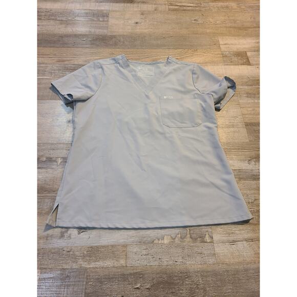 Figs medium women's gray scrub top Silver arrow - Picture 1 of 7